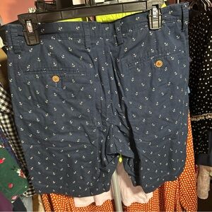 J. Crew Dark Blue Patterned Men's Shorts